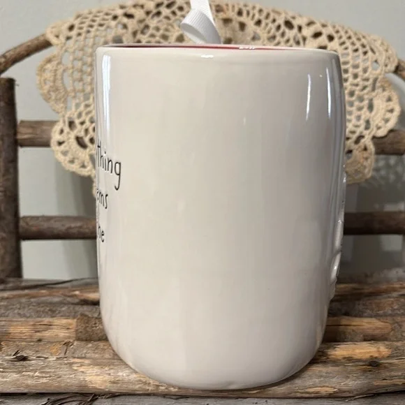 NWT! PEANUTS X RAE DUNN EVERYTHING SEEMS FINE CHARLIE BROWN DOUBLE-SIDED MUG - Picture 2 of 12